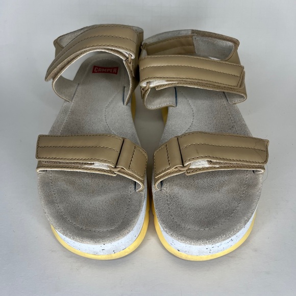 camper sandals women size 41 US 10 Beige Synthetic Ankle Strap Platform - Picture 2 of 16